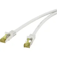 Renkforce RF-4149873 RJ45 Netwerkkabel, patchkabel CAT 6A S/FTP 10.00 m Grijs Snagless, Vlambestendig 1 stuk(s)