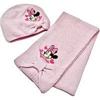 Disney Minnie Mouse - Winterset - Muts en Sjaal - Roze - maat 54 cm