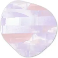 MuchoWow Organische wanddecoratie 90x90 cm - Organisch schilderij Pastel - Verf - Design - Muurdecoratie woonkamer - Kamer decoratie - Schilderijen - Muurcirkel aesthetic