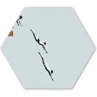 MuchoWow Hexagon wanddecoratie - Kunststof Wanddecoratie - Hexagon Schilderij - Wijnglas - Mannen - Vintage - 120x103 cm