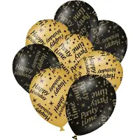 Paper Dreams Verjaardag ballonnen - Party Time/happy Birthday tekst print 24x stuks
