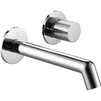 Ben Engraved Line afdekset voor inbouw wastafelkraan Chroom