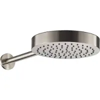 Ben Engraved hoofddouche met douche-arm Ø25cm RVS-look
