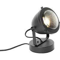 QAZQA Industriële tafellamp zwart 18 cm - Emado