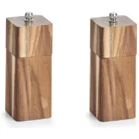 Zeller 2x Luxe Peper/zout Molens Acacia Hout 13 Cm - Peper En Zoutstel