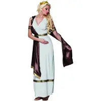 Boland Romeinse schone jurk (wit, brons en goud)