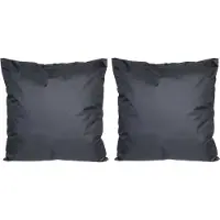 Anna's Collection 8x Bank/sier kussens voor binnen en buiten in de kleur zwart 45 x 45 cm - Tuin/huis kussens