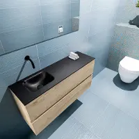 Mondiaz ada 100 cm toiletmeubel washed oak. Lex wastafel urban links zonder kraangat