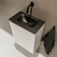 Mondiaz Ture 40cm toiletmeubel linen met wastafel urban midden geen kraangat