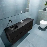 Mondiaz ada 120 cm toiletmeubel urban. Lex wastafel urban links zonder kraangat