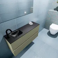 Mondiaz ADA 100cm toiletmeubel army. LEX wastafel urban links 1 kraangat