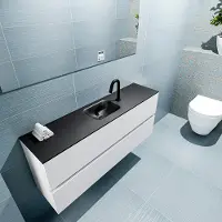 Mondiaz ada 120 cm toiletmeubel talc. Lex wastafel urban midden 1 kraangat