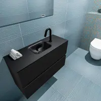 Mondiaz ada 80 cm toiletmeubel urban. Lex wastafel urban midden 1 kraangat