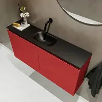 Mondiaz TURE 100cm toiletmeubel fire. EDEN wastafel urban midden geen kraangat