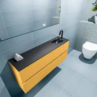 Mondiaz ada 120 cm toiletmeubel ocher. Lex wastafel urban rechts 1 kraangat