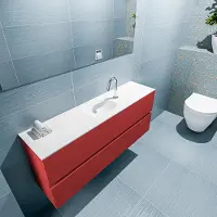 Mondiaz Ada 120cm toiletmeubel fire met wastafel talc midden 1 kraangat