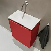 Mondiaz ture 40 cm toiletmeubel fire. Eden wastafel talc links geen kraangat