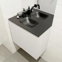 Mondiaz olan 60 cm toiletmeubel linen. Lex wastafel urban midden geen kraangat
