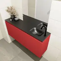 Mondiaz OLAN 120cm toiletmeubel fire. LEX wastafel urban rechts 1 kraangat