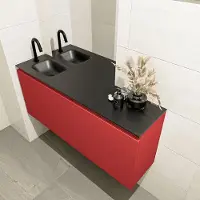 Mondiaz OLAN 120cm toiletmeubel fire. LEX wastafel urban links 1 kraangat