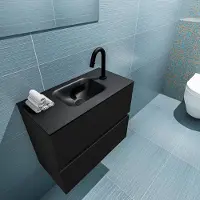 Mondiaz ADA 60cm toiletmeubel urban. LEX wastafel urban midden 1 kraangat