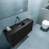 Mondiaz ada 100 cm toiletmeubel urban. Lex wastafel urban midden zonder kraangat
