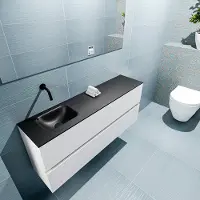 Mondiaz ada 120 cm toiletmeubel talc. Lex wastafel urban links zonder kraangat
