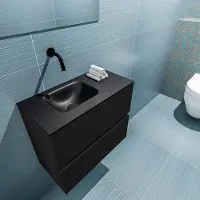 Mondiaz ADA 60cm toiletmeubel urban. LEX wastafel urban links zonder kraangat