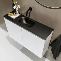 Mondiaz ture 80 cm toiletmeubel talc. Eden wastafel urban midden geen kraangat
