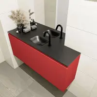 Mondiaz OLAN 120cm toiletmeubel fire. LEX wastafel urban midden 1 kraangat