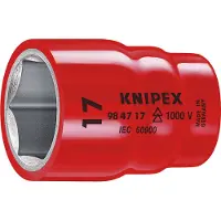 Knipex Dop voor ratel (dubbele zeskant) | met binnenvierkant | 1/2" - 98471