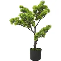 vidaXL - Kunstplant - met - pot - pinus - bonsai - 60 - cm - groen