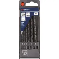 Rotec spiraalborenset '100', type N, 6-delig, Ø2 t/m 8 mm