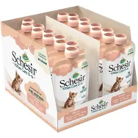 Schesir 20x Kattenvoer Kitten 0-6 Kip in Cream 150 gr