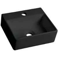 Sapho Giulia keramische wastafel 33.5x29cm zwart mat