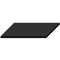 Fontana Rovigo badmeubel toppaneel 80x46cm mat zwart - nieuw