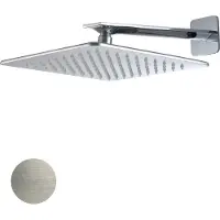 Sub 200 hoofddouche vierkant met douche-arm, geborsteld 01