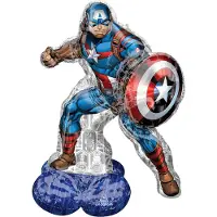 Amscan - Captain America - Folie ballon - 147cm - Leeg - 1 stuks.