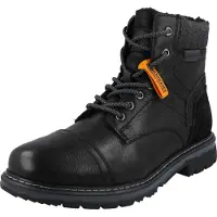 Dockers by Gerli heren gevoerde leren laarzen zwart