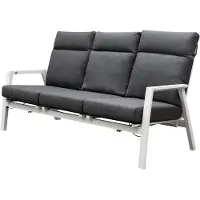 AVH-Collectie Vegas 3-zitsbank verstelbaar aluminium wit