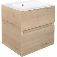 Best design Splash badkamermeubel 60cm met kraangat eiken