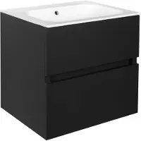 Best design Splash badkamermeubel 60cm met kraangat zwart mat
