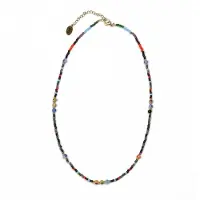 CO88 Collection 8CN-26334 Kralenketting met Miyuki Kralen - Multi Kleuren - 40+5cm - Goudkleurig Slot