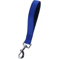 Nobleza Hondenriem Korthouder - 25 cm - Korte Hondenriem - Stevige RVS Musketonhaak - Grote Honden - Blauw