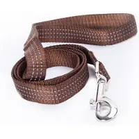 Nobleza Hondenriem - Bruine reflecterende hondenriem - Lengte 120 cm - Bruin - Nylon
