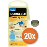 Duracell Voordeelpak Duracell Gehoorapparaat Batterijen - Type 675 (Blauw) - 20 X 6 Stuks