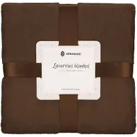 Springos Plaid Sprei Deken 150 x 200 cm Bruin