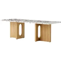 Audo Copenhagen Androgyne Lounge Tafel Natural Oak | Calacatta Viola