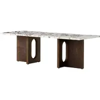 Audo Copenhagen Androgyne Lounge Tafel Dark Stained Oak | Calacatta Viola