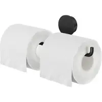 Geesa opal toiletrolhouder dubbel 28 x 6,6 x 8,4 cm, zwart